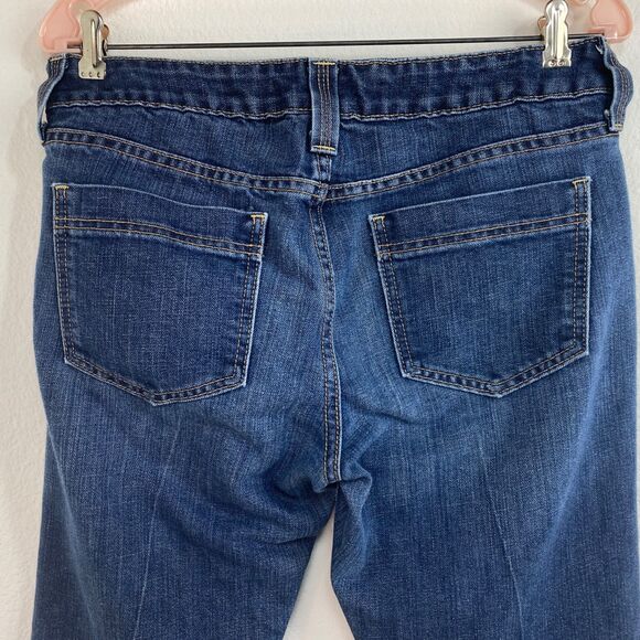 Woman's GAP Curvy Flare Blue Jeans Size 10 Mid Rise 34/31 Ankle 5 Pockets - Picture 9 of 16